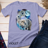 3 Moon Polar Bears Funny Fur Marine Mammals Bear Art Humor T-Shirt