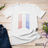 4th Of July Fighter Jet Airplane Red White Blue In The Sky Tank Top T-Shirt