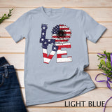 4th Of July Love Sunflower Patriotic American Flag T-Shirt