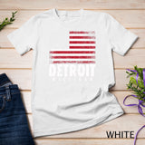 4th of July For Men Women Detroit Michigan MI American Flag T-Shirt