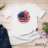 4th of July Sunflower T-Shirt Flag USA American Patriotic T-Shirt