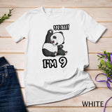 9th Birthday Cute Panda T-Shirt yeah im 9 Years old girl T-shirt