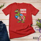 AMERISAURUS Dinosaur 4th of July Kids Boys Men T Rex Funny T-Shirt