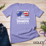 All American Grandpa 4th of July Family Matching Sunglasses T-Shirt
