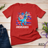 American Flag 4th of July T Rex Dinosaur Amerisaurus Rex Boy Premium T-Shirt