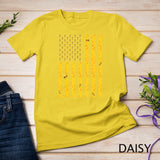 American Flag Honeycomb Honey Bee Beekeeping Beekeeper Gift T-Shirt