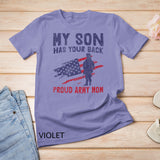 American Flag My Son Has Your Back Proud Army Mom Mother Day Premium T-Shirt