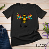 Autism Awareness Bee Kind Puzzle Pieces T Shirt