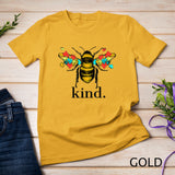 Autism Awareness Bee Kind Puzzle Pieces T Shirt