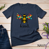 Autism Awareness Bee Kind Puzzle Pieces T Shirt