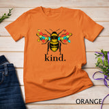 Autism Awareness Bee Kind Puzzle Pieces T Shirt