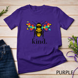 Autism Awareness Bee Kind Puzzle Pieces T Shirt