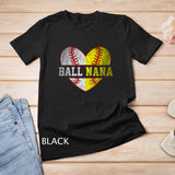 Ball Nana Softball Baseball For Women Mother Day T-Shirt