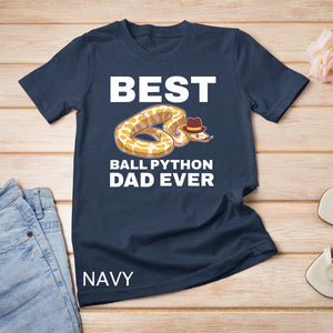 Ball Python Dad Beard Mustache Pet Snake T-Shirt