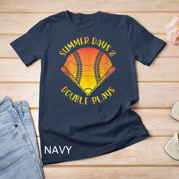 Baseball Day Summer Double Play Softball Mother Day For Mom T-Shirt
