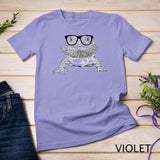 Bearded Dragon Nerdy Glasses Animal T-Shirt (grey)