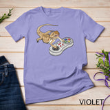 Bearded Dragon Playing Video Game Reptiles Pagona Gamers T-Shirt