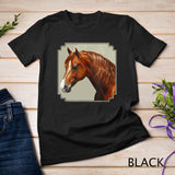 Beautiful Red Chestnut Morgan Portrait Horse Lover Gift T-Shirt