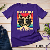 Best Cat Dad Ever Funny Cat Lover Retro Cat T-Shirt
