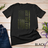 Best dad ever american military camouflage flag gift father T-Shirt