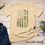 Best dad ever american military camouflage flag gift father T-Shirt