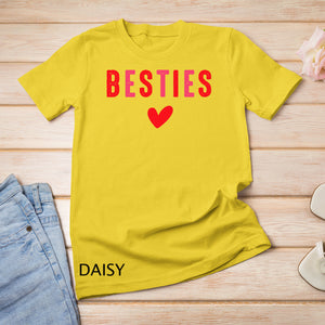 Besties Cute Matching Mother Daughter Friend Valentine's Day T-Shirt