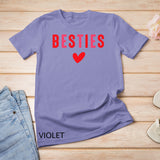 Besties Cute Matching Mother Daughter Friend Valentine's Day T-Shirt