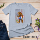 Bigfoot Fireworks 4th Of July Funny Boys Men Sasquatch Lover T-Shirt