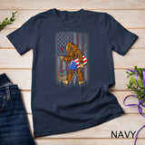 Bigfoot Fireworks 4th Of July Funny Boys Men Sasquatch Lover T-Shirt