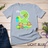 Birthday Monkey 2nd Birthday Party Two Year Old Kid Toddler T-Shirt