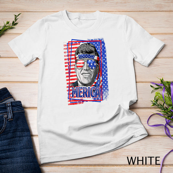 Bleached Kennedy Merica 4th of July T shirt President JFK T-Shirt