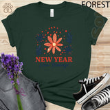 Blooming Into A New Year 2025 Floral Design Funny Men Women Youth T-shirt