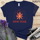 Blooming Into A New Year 2025 Floral Design Funny Men Women Youth T-shirt