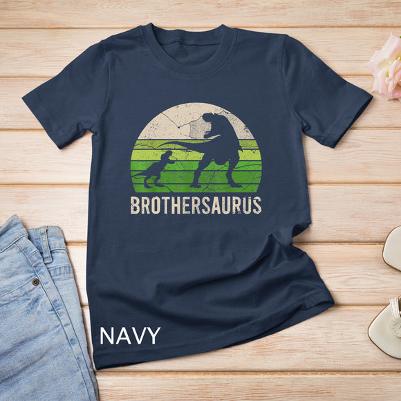 Brother Dinosaur 2 kids Funny Big Little Brothersaurus T-Shirt