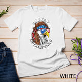 Caw Caw Motherfucker_ Eagle Mullet 4th of July Patriotic T-Shirt