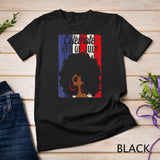 Celebrate 4th Of July Retro African American Flag Black Girl T-Shirt