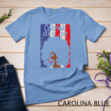 Celebrate 4th Of July Retro African American Flag Black Girl T-Shirt