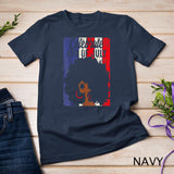 Celebrate 4th Of July Retro African American Flag Black Girl T-Shirt