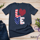 Celebrate 4th of July America Independence Love Girl Women T-Shirt