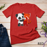 Chibi Panda Bear Hugs Red Panda - Cute Kids Premium T-Shirt