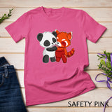 Chibi Panda Bear Hugs Red Panda - Cute Kids Premium T-Shirt
