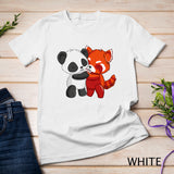 Chibi Panda Bear Hugs Red Panda - Cute Kids Premium T-Shirt
