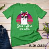 Colorful - Funny Shirt She's a Bad Oma Llama TShirt Mom Mama Grandma Shirt