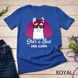 Colorful - Funny Shirt She's a Bad Oma Llama TShirt Mom Mama Grandma Shirt