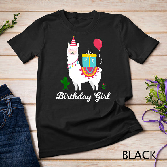 Cool Cute Alpaca Llama Cactus Girls Birthday Party Animal T-Shirt