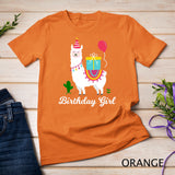 Cool Cute Alpaca Llama Cactus Girls Birthday Party Animal T-Shirt