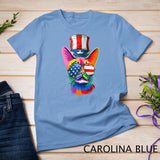 Cute Cat 4th Of July Costume Colorful Art Rainbow Pride T-Shirt