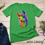 Cute Llama Mom For Llama lovers Colorful Art Llama T-Shirt