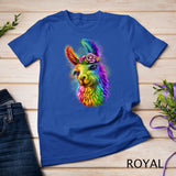 Cute Llama Mom For Llama lovers Colorful Art Llama T-Shirt