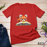 Cute Red Panda Reading a Book Lover Bookworm Love T-Shirt